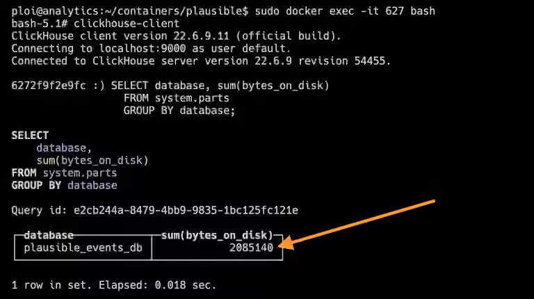 Clickhouse disk usage