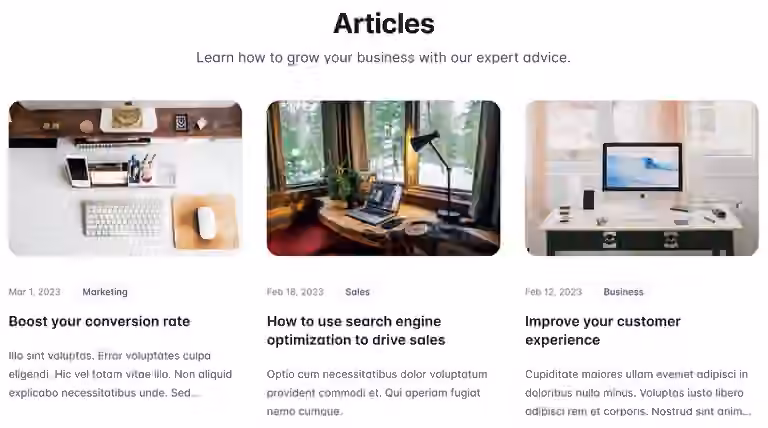 Example three articles
