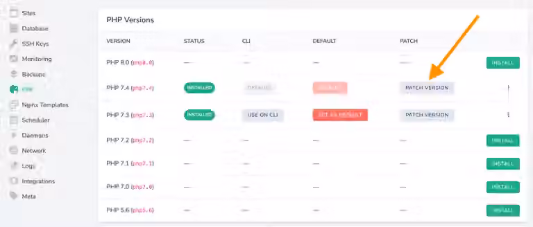 Laravel forge path php
