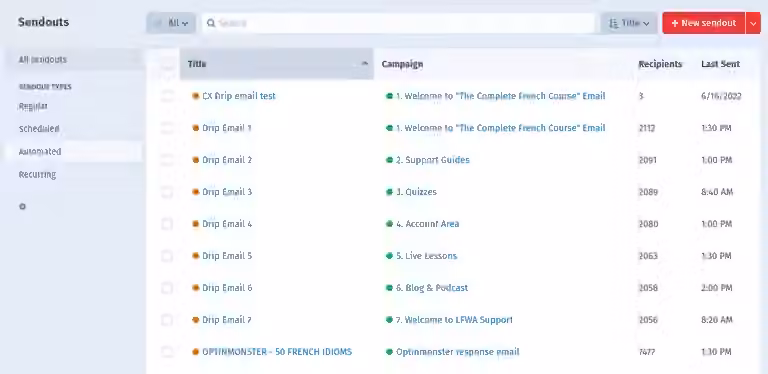 Lfwa campaign sendouts automated