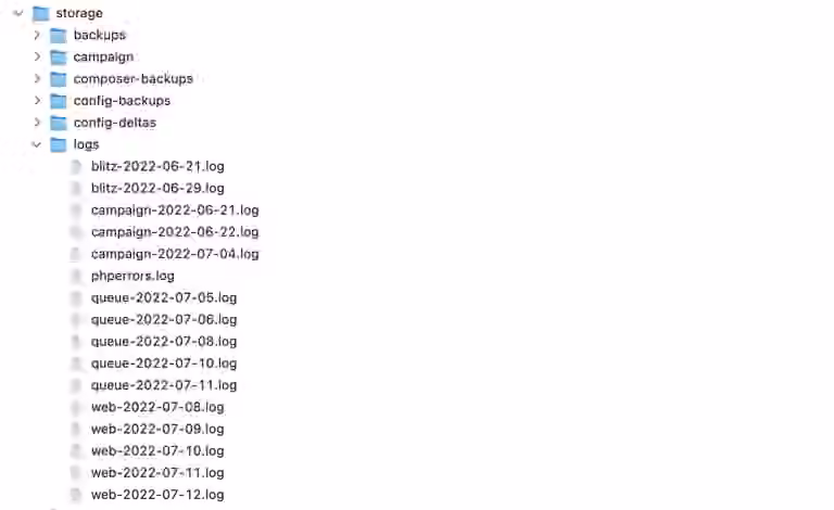 Logs listing 01