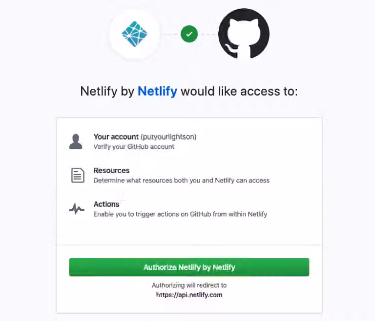 Netlify authorize