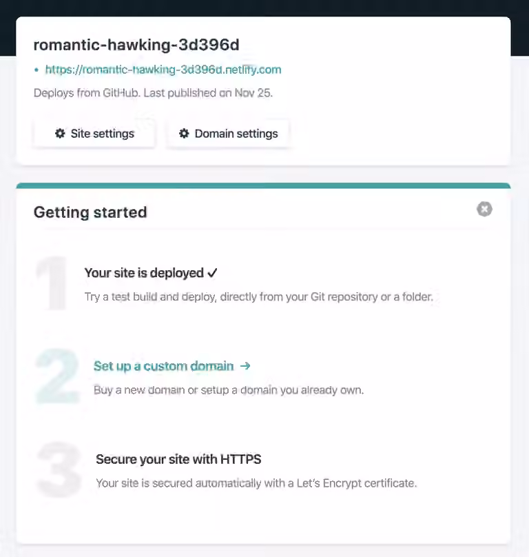 Netlify confirmation