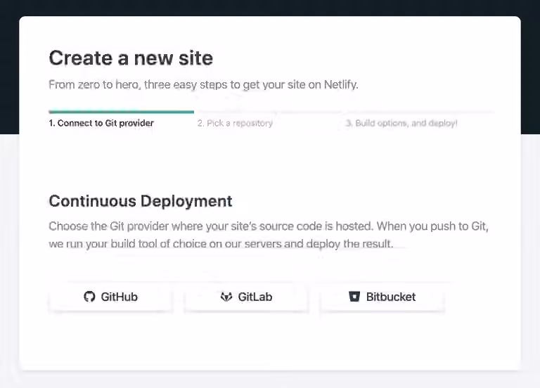 Netlify connect to Git