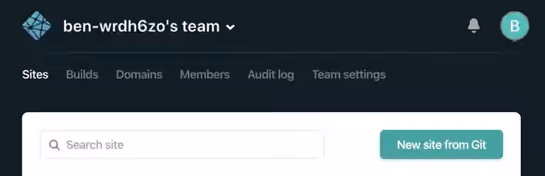 Netlify new site